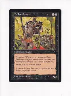 1996 MAGIC THE GATHERING MTG VISIONS FALLEN ASKARI (#1) (PH) - Image 1
