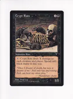 1996 MAGIC THE GATHERING MTG VISIONS CRYPT RATS (#1) (PH) - Image 1
