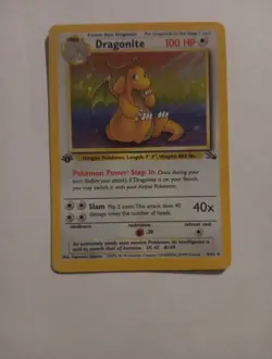 Pokemon TCG Dragonite First Edition Fossil Holo Rare 4/62 - Image 1
