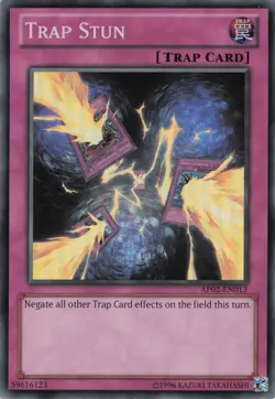 Yugioh Trap Stun AP02-EN013 Super Rare LP - Image 1