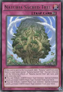 Yugioh Naturia Sacred Tree NECH-EN076 Rare NM - Image 1