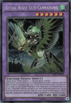 Yugioh Ritual Beast Ulti-Cannahawk THSF-EN030 Secret Rare LP - Image 1