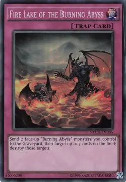 Yugioh Fire Lake of the Burning Abyss NECH-EN086 Super Rare NM - Image 1