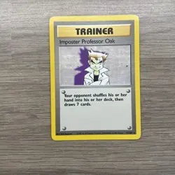 Pokemon TCG Imposter Professor Oak Base Set 73/102 Regular Rare Card - Image 1