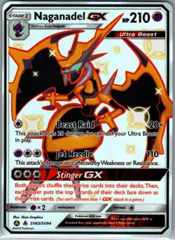 Naganadel GX SV63/SV94 Hidden Fates: Shiny Vault - Pokemon Card - NM - Image 1