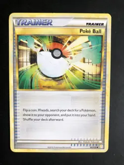 HGSS Base - Poke Ball 95/123 - Trainer - Heart Gold Soul Silver Pokemon Card LP+ - Image 1