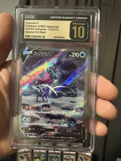 CGC PRISTINE 10 Suicune V 215 | VSTAR Universe | Special Art Rare Holo | Pokemon - Image 1