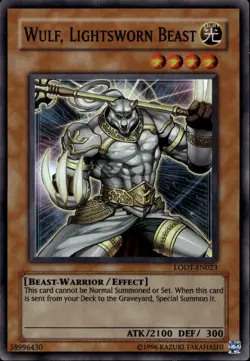 Wulf, Lightsworn Beast Unl Ed OG Print Super Rare LODT-EN023 Yu-Gi-Oh! - Image 1