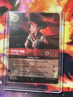 Peter Pan Pirate's Bane Enchanted Holo Card 215/204 Into the Inklands Lorcana - Image 1