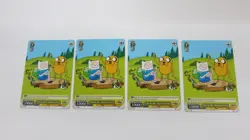 4x WEISS SCHWARZ FINN & JAKE ADVENTURE TIME! Oooo HERO CARD AT/WX02-P01A-PR MINT - Image 1