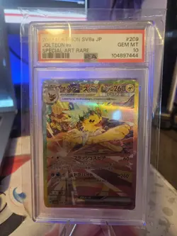 PSA 10 Jolteon ex SAR 209/187 Terastal Festival sv8a 2024 Pokemon Card Japanese - Image 1