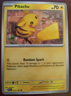 Mint Condition Pokemon Card Pikachu HP 70 Random Spark - Image 1