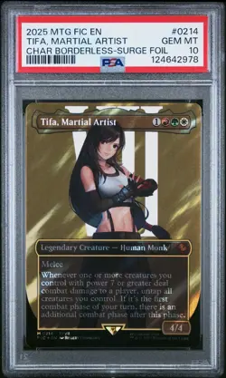 PSA 10 Magic the Gathering Tifa, Martial Artist Surge Foil 214 Final Fantasy - Image 1