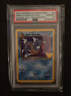 Pokemon 2021 Dark Gyarados #8 25th Stamp Celebrations Classic Collection PSA 10 - Image 1