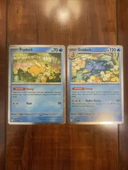 Pokemon Psyduck & Golduck Mega Evolution Black Star Promo Holo Lot of 2! NM/M - Image 1