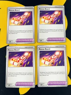 4x Rescue Board 126/131 x4 - NM Prismatic Evolutions Pokemon Playset - Image 1