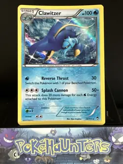 Pokemon Card Clawitzer 24/111 Furious Fists Reverse Holo Rare L/P - Image 1