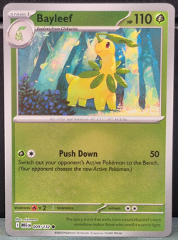 Bayleef 009/132 Reverse Holo Mega Evolution Pokemon TCG Near Mint Card Game NM - Image 1
