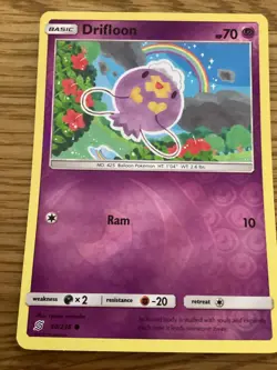 Drifloon Pokemon Card 80/236 Reverse Holo- Used -Sun & Moon-Unified Minds - Image 1