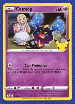 Cosmog 013/025 Celebrations Pokemon 2021 TCG Holo Card - Image 1