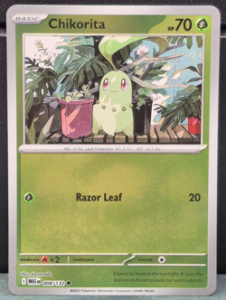 Chikorita 008/132 Reverse Holo Mega Evolution Pokemon TCG Near Mint Card Game NM - Image 1