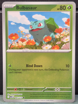 Bulbasaur 001/132 Reverse Holo Mega Evolution Pokemon TCG Near Mint Card Game NM - Image 1