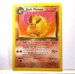DARK FLAREON 35/82 1ST EDITION NON HOLO VINTAGE 2000 POKEMON CARD - Image 1
