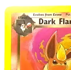DARK FLAREON 35/82 1ST EDITION NON HOLO VINTAGE 2000 POKEMON CARD - Image 3