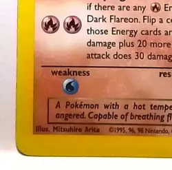 DARK FLAREON 35/82 1ST EDITION NON HOLO VINTAGE 2000 POKEMON CARD - Image 5