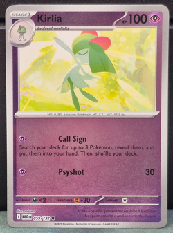 Kirlia 059/132 Reverse Holo Mega Evolution Pokemon TCG Near Mint Card Near Mint - Image 1