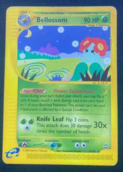 POKEMON AQUAPOLIS BELLOSSOM NON HOLO RARE CARD 5/147 MP/HP - Image 1