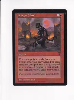 1996 MAGIC THE GATHERING MTG VISIONS SONG OF BLOOD (PH) - Image 1