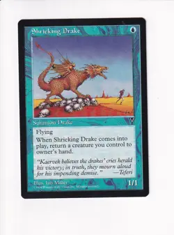 1996 MAGIC THE GATHERING MTG VISIONS SHRIEKING DRAKE (PH) - Image 1