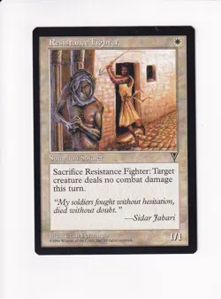 1996 MAGIC THE GATHERING MTG VISIONS RESISTANCE FIGHTER (PH) - Image 1