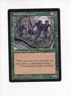 1996 MAGIC THE GATHERING MTG VISIONS PANTHER WARRIORS (PH) - Image 1