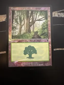 Magic The Gathering Odyssey Forest #350/350 Foil Land MTG TCG CCG - Image 1
