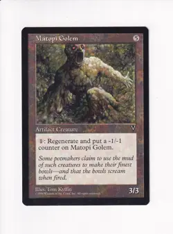 1996 MAGIC THE GATHERING MTG VISIONS MATOPI GOLEM (PH) - Image 1