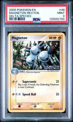 2005 POKEMON EX DELTA SPECIES 48 MAGNETON-REVERSE FOIL PSA 9 MINT - Image 1