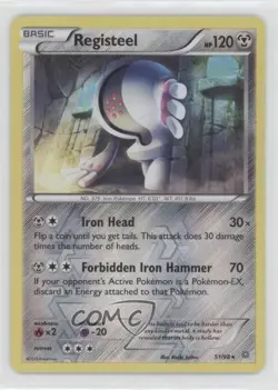 Registeel Reverse Foil Pokemon XY Ancient Origins #51 - Image 1