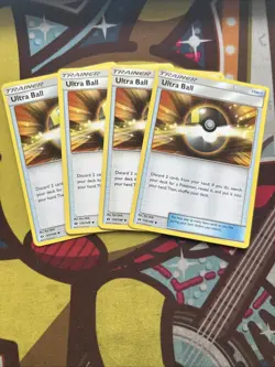 Pokemon Playset Of 4x Ultra Ball 135/149 - SM Sun & Moon Base - Excellent - Image 1