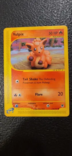 Vulpix 136/165 Expedition Base Set Regular WOTC Vintage 2002 Pokemon TCG NM - Image 1