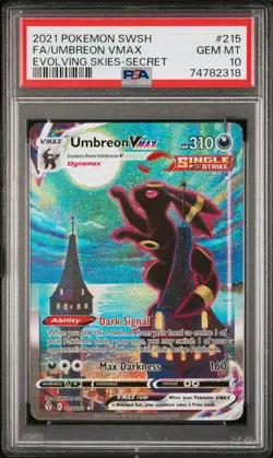 UMBREON VMAX 2021 POKEMON SWORD & SHIELD EVOLVING SKIES PSA 10 - Image 1