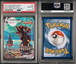 UMBREON VMAX 2021 POKEMON SWORD & SHIELD EVOLVING SKIES PSA 10 - Image 3