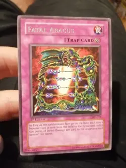 Yugioh Fatal Abacus LOD-011 Rare 1st Ed NM - Image 1