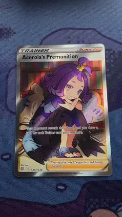Acerola's Premonition TG24/TG30 Brilliant Stars Full Art Ultra Rare Pokemon Card - Image 1