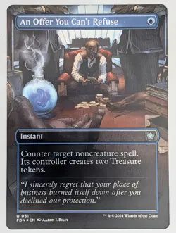(Foil) An Offer You Can't Refuse (Borderless) (0311) Foundations NM - Image 1
