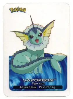 VAPOREON #134 LAMINCARD COLECCION POKEMON LAMINCARDS 2005 EDIBAS (USADA) COMBADA - Image 1