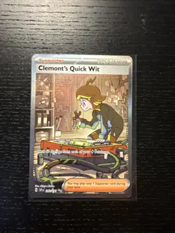 Clemonts Quick Wit 243/191 Pokemon Surging Sparks Special Illustration Rare - Image 1