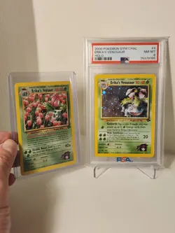 Pokemon Erika's Venusaur Gym Challenge Holo #4 PSA 8 NM MT Swirl + Ivysaur #41 - Image 1