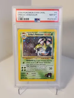 Pokemon Erika's Venusaur Gym Challenge Holo #4 PSA 8 NM MT Swirl + Ivysaur #41 - Image 3